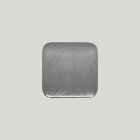 Тарелка квадратная плоская 22 см, фарфор цвет серый, Shale Rak Porcelain