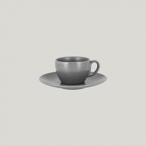 Блюдце для чайной чашки D 17 см, фарфор цвет серый, Shale Rak Porcelain