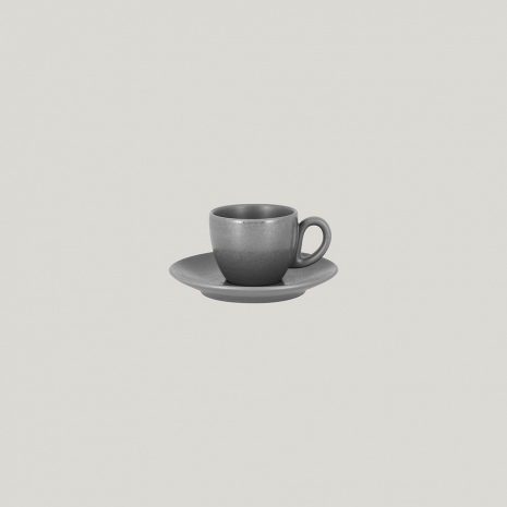 Блюдце для кофейной чашки D 13 см, фарфор цвет серый, Shale Rak Porcelain