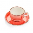 Блюдце D 15 см для чайной чашки, Avanos Red красный, Gural Porselen