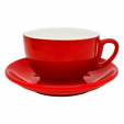 Чайная пара 300 мл Barista (Бариста) красный цвет, фарфор. P.L. Proff Cuisine