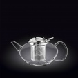 Чайник заварочный 650 мл термостекло, с откидной крышкой и колбой из нержавейки, Thermo Glass Wilmax