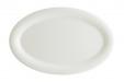Блюдо овальное 22*14 см Белый, форма Хало широкая полоска, Bonna