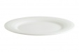 Тарелка d 24 см Белый, форма Хало широкая полоска, Bonna