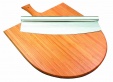 Набор для подачи пиццы: доска бамбуковая d 32 см с ручкой и нож, P.L. Proff Cuisine