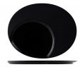 Тарелка овальная Glossy Black 30*24 см с овальным центром 19*16 см, P.L. Proff Cuisine