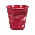 Чашка для капучино Мятая 225 мл Barista (Бариста) , высота 8.5 см, бордо,  P.L. Proff Cuisine